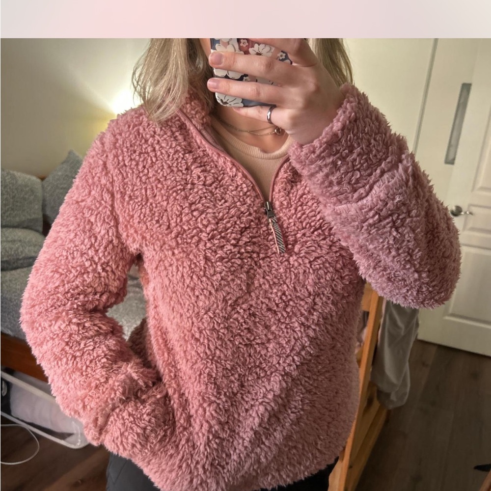 Pink Sherpa Jacket